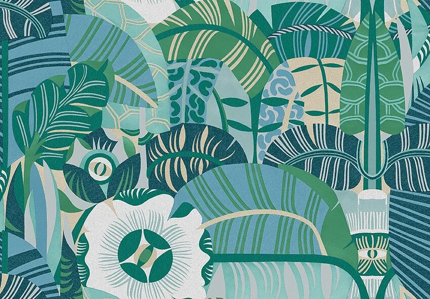 Hypnotic Safari 2069; Swedish Designers, Boråstapeter (Detail)