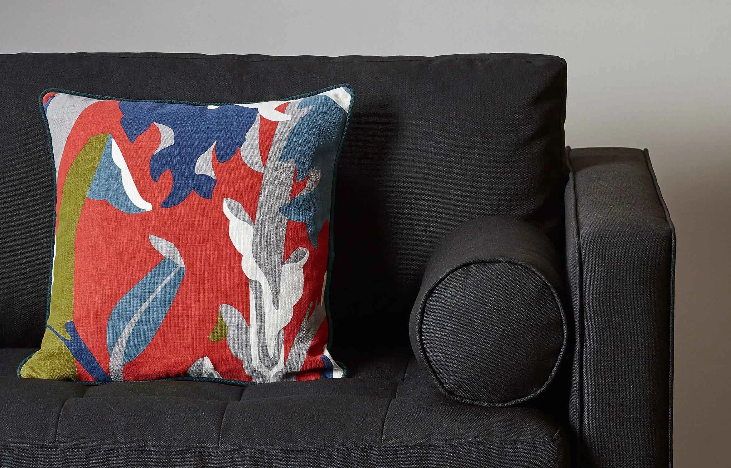 Red Mirto Printed Cushion; Made