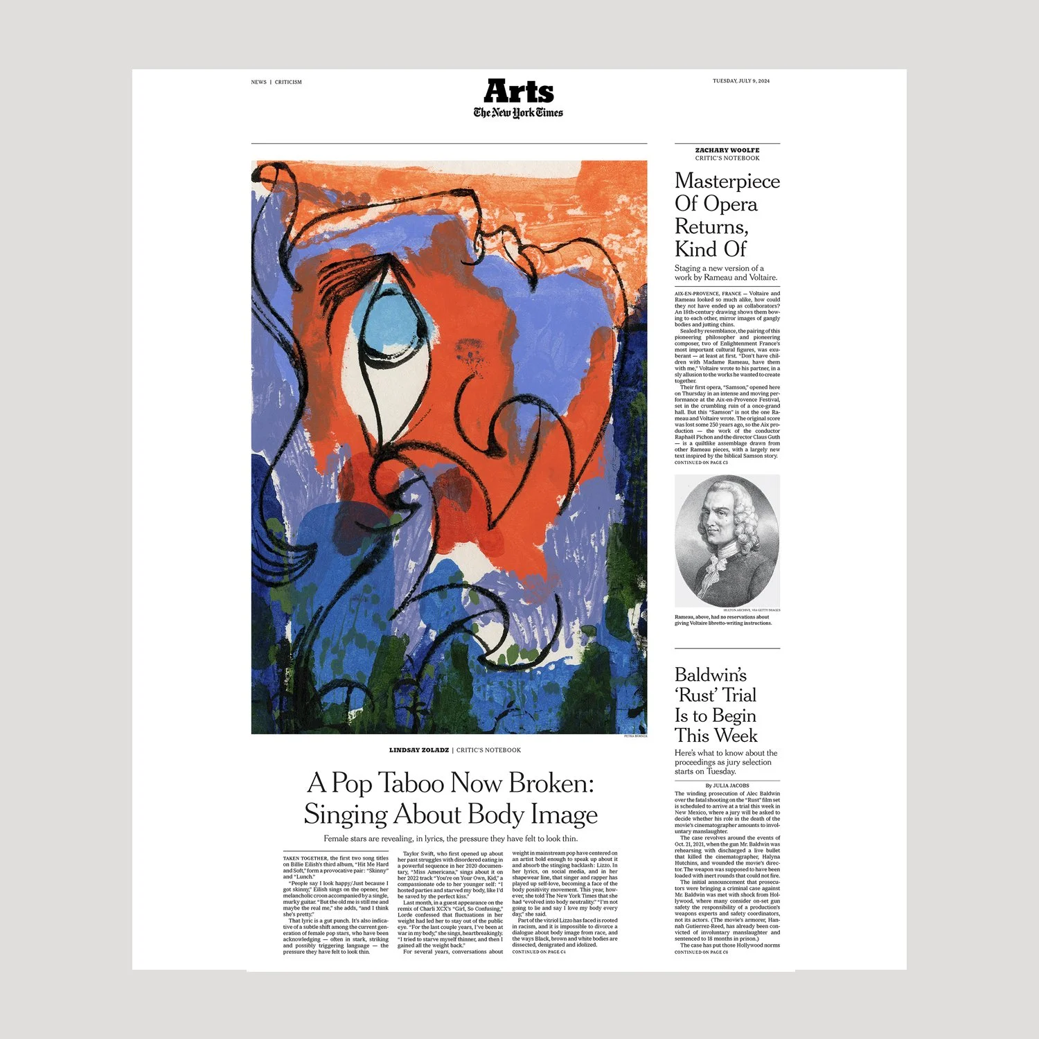 A Pop Taboo Now Broken: Singing About Body Image by Lindsay Zoladz, Critic's Notebook, The New York Times