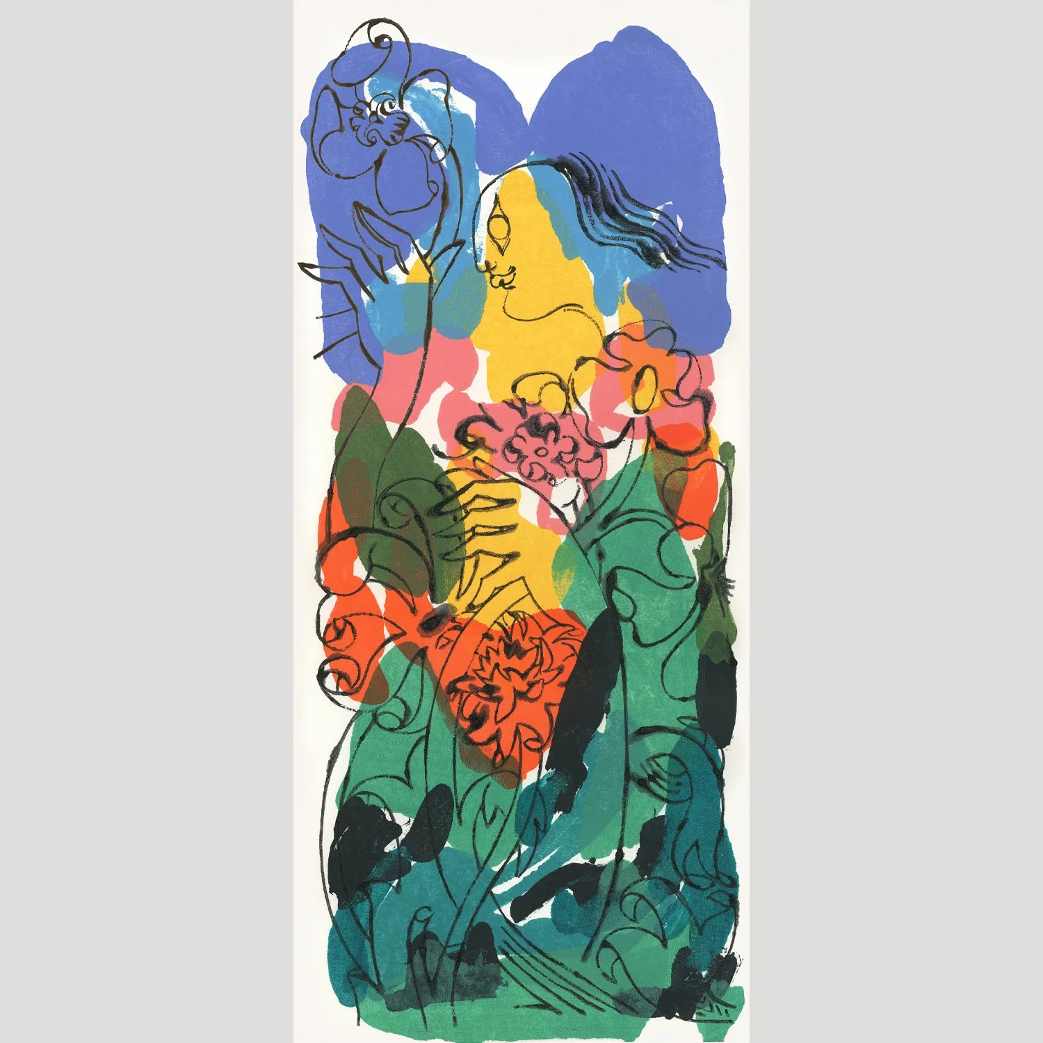 Electric Daisy,  Ink And Acrylics On Paper