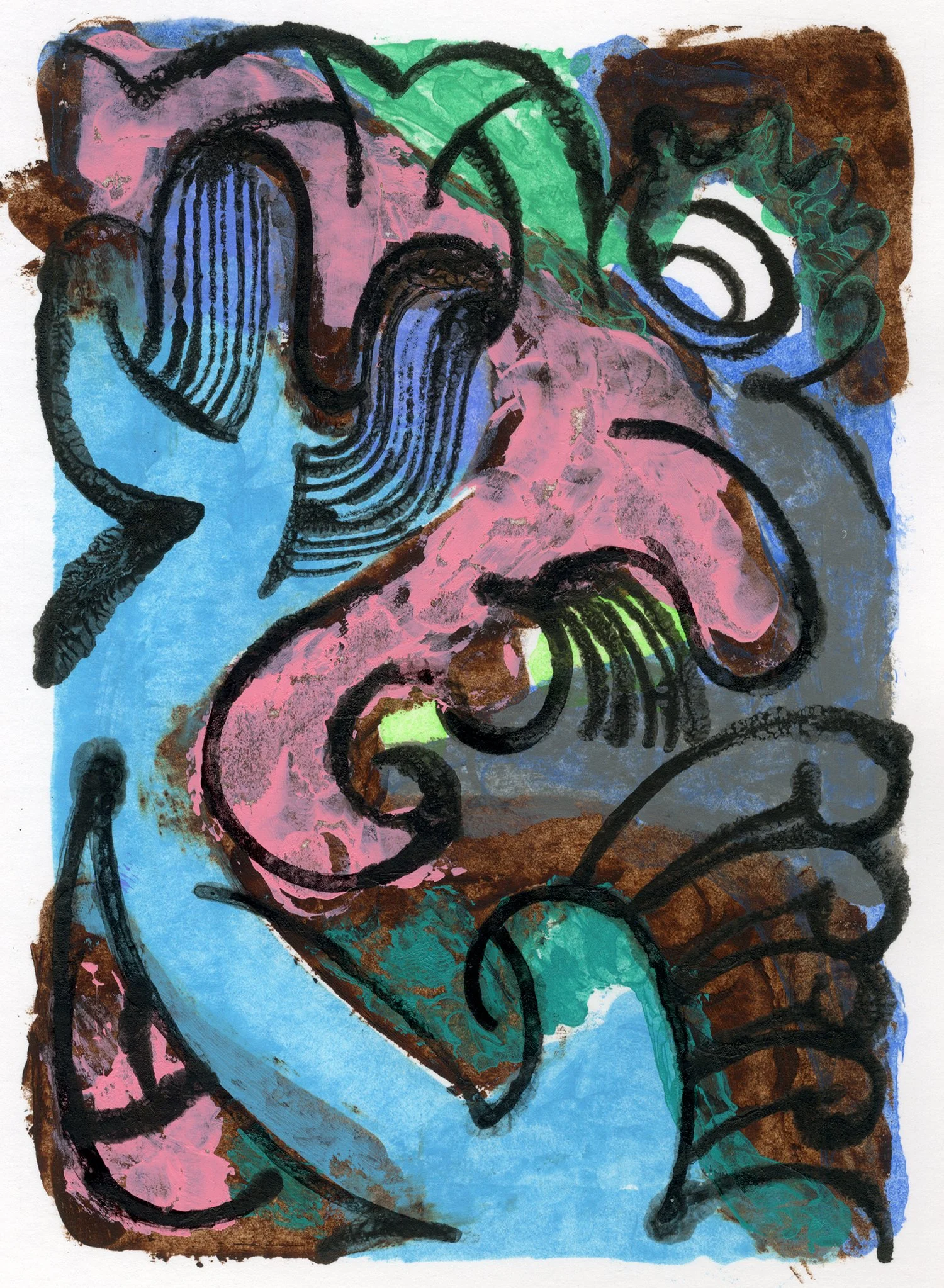 Abstractfloral Minipostcard 10a