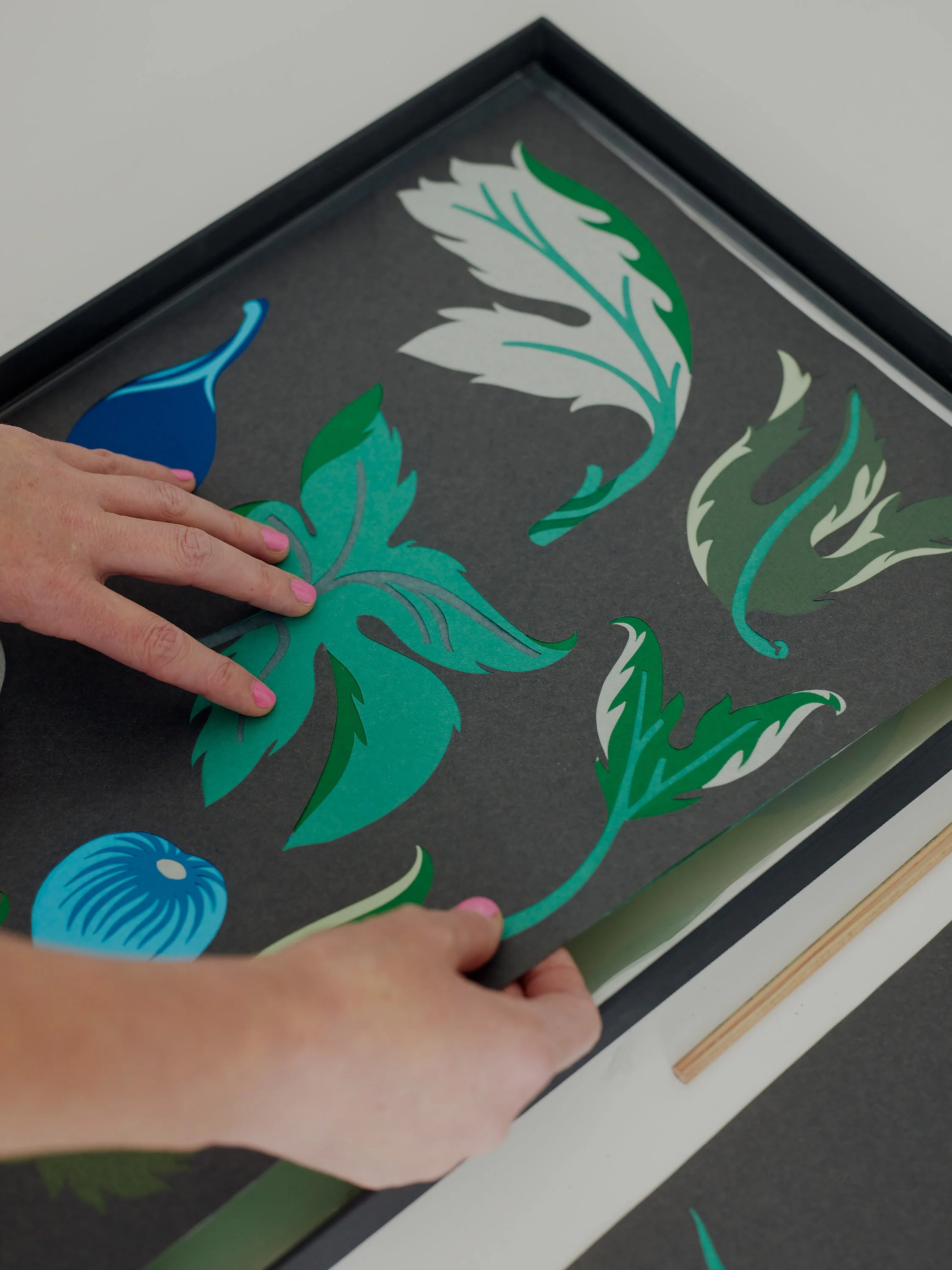Artwork cut in paper