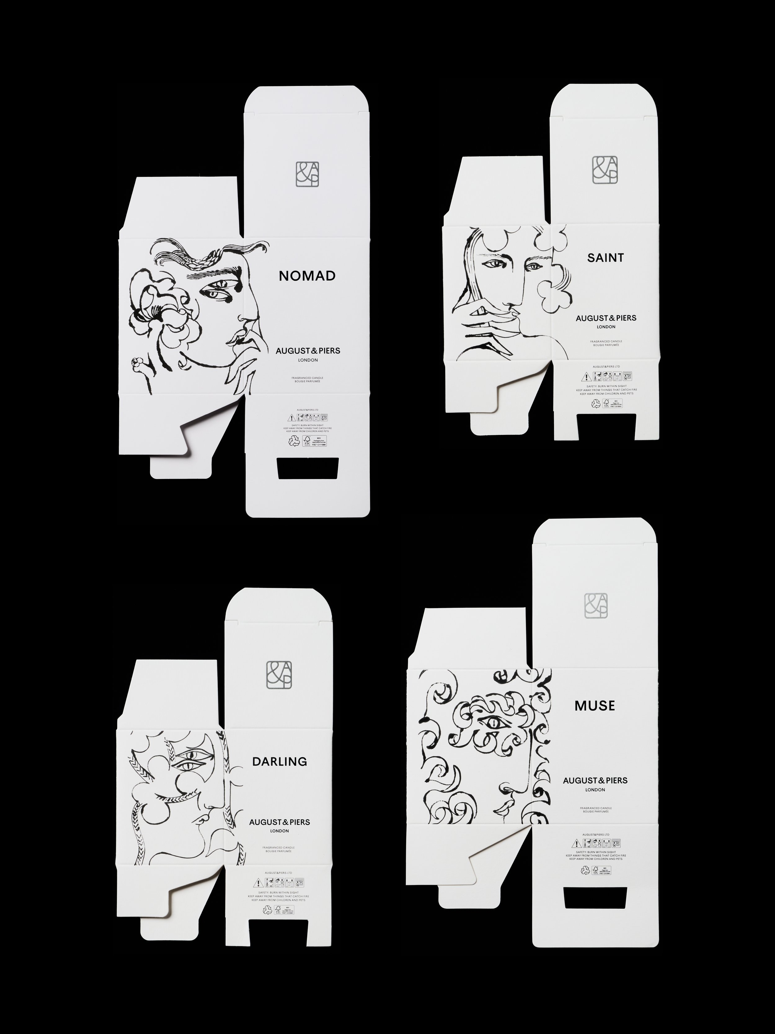 Artwork painted across packaging