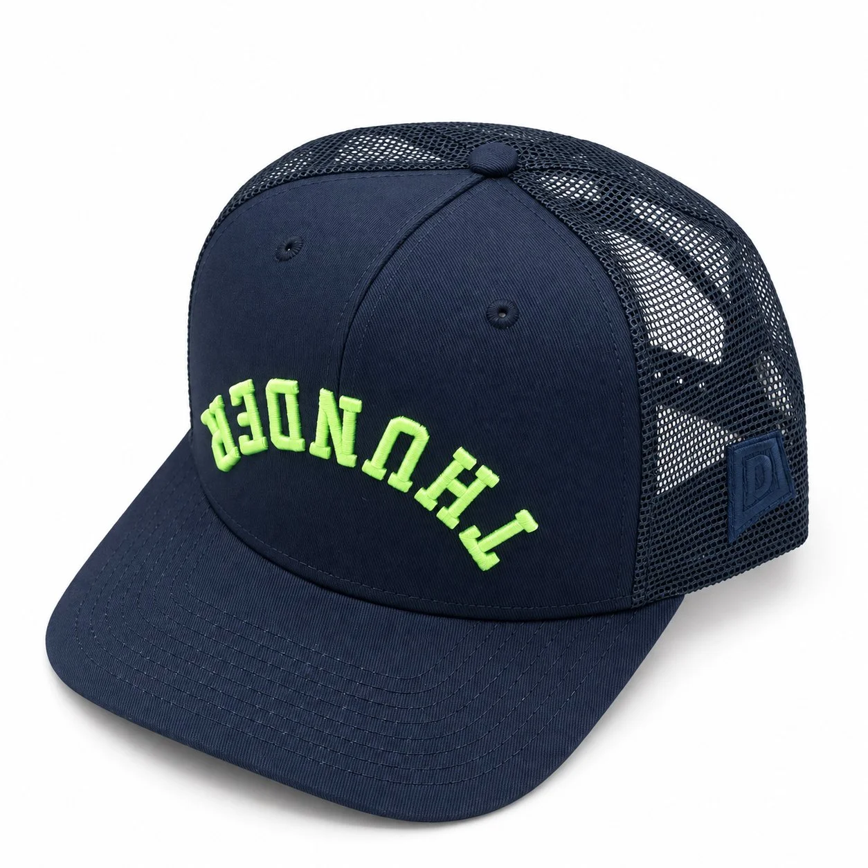 5 Thunder Panel Cotton Twill Trucker -Navy