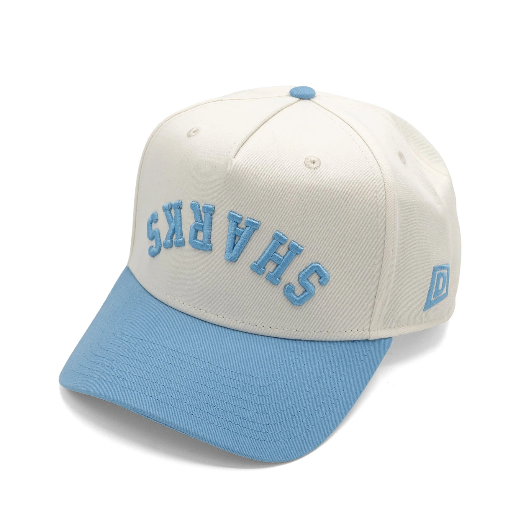 Sharks 5 Panel Cotton Twill Trucker - Ivory