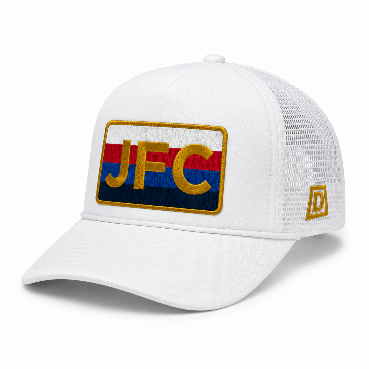 JFC - 5 panel foam trucker - White