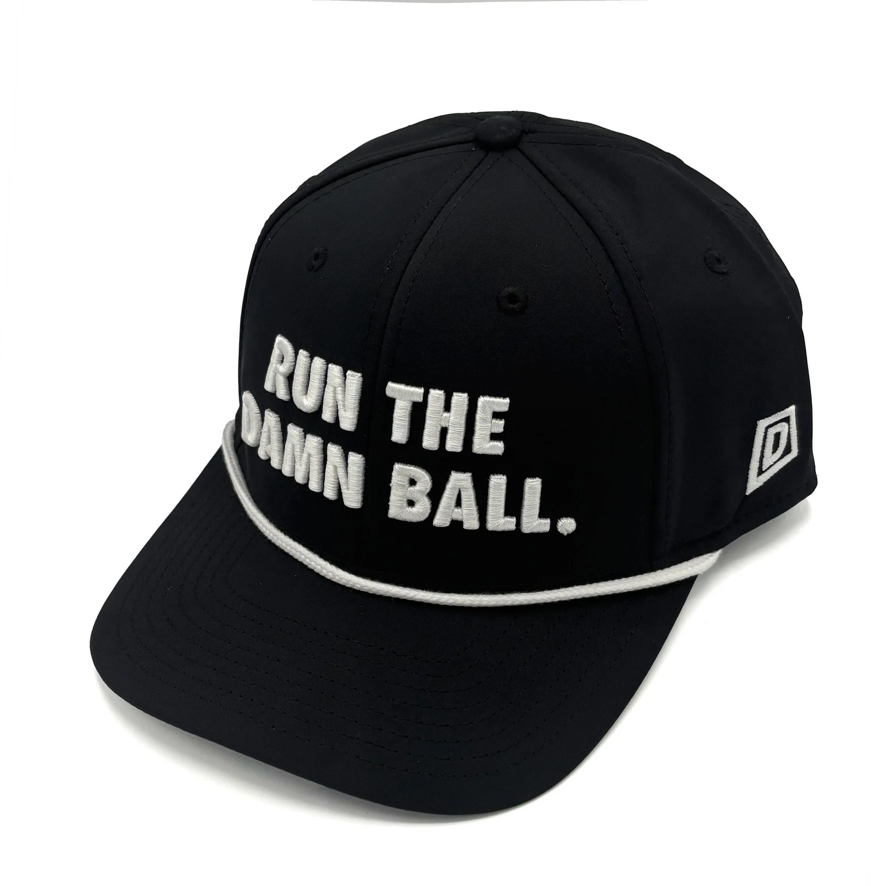 Run the Damn Ball - Black/White Flex fit