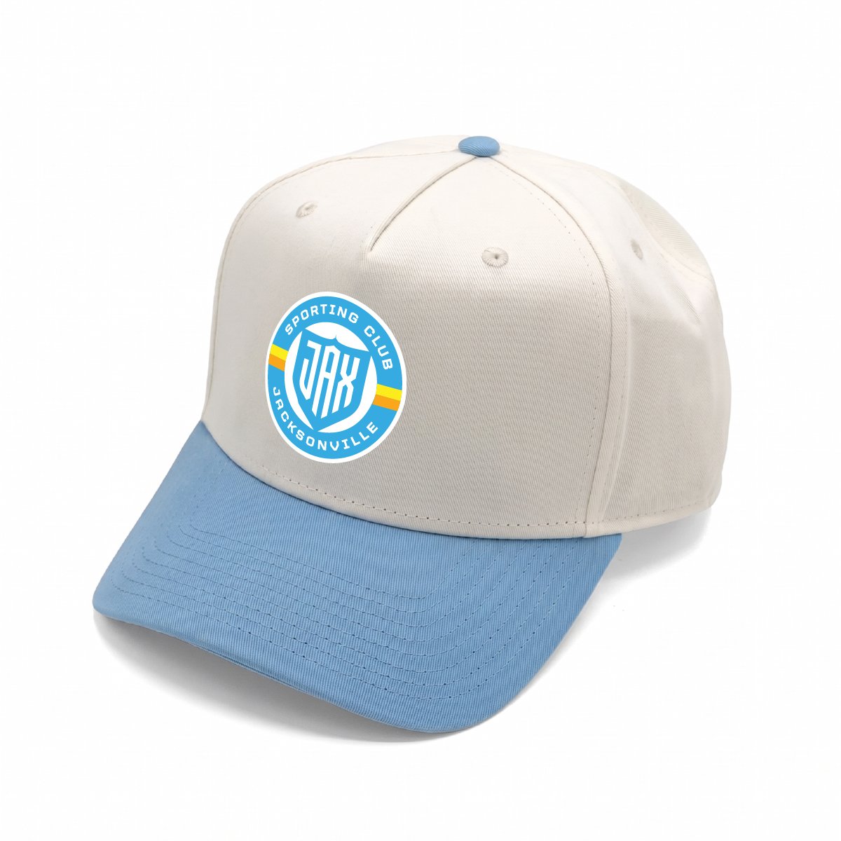 Sporting Jax Club - 5 Panel Cotton Twill -  Ivory/Carolina