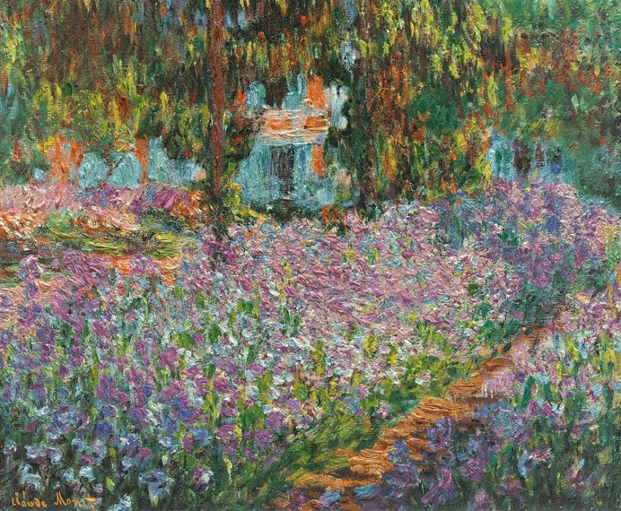 THE ARTISTS GARDEN AT GIVERNY 1900 BY CLAUDE MONET