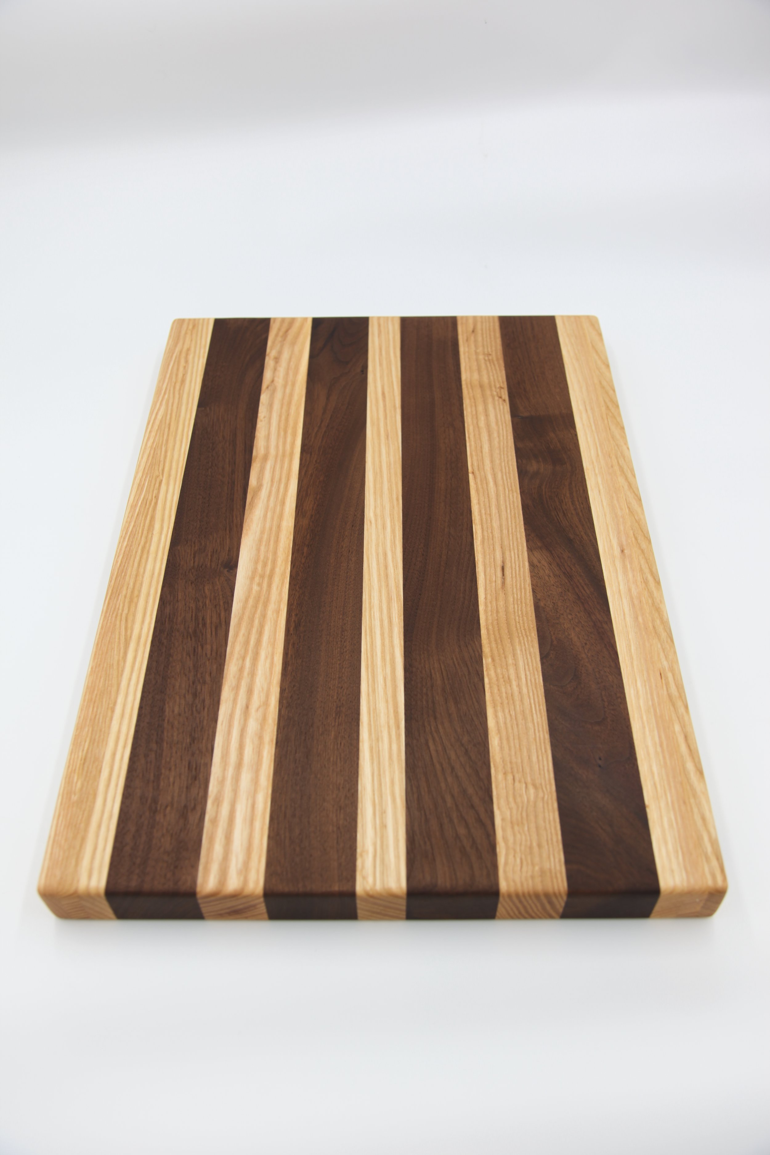 Wood Cutting Board with Walnut and White Ash
