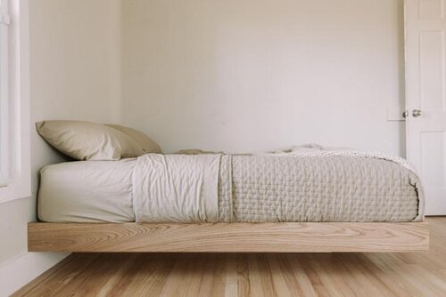 This Minimal House Diy Minimalism Home Improvement This Minimal House Diy Minimalism, What Is A Floating Bed Frame