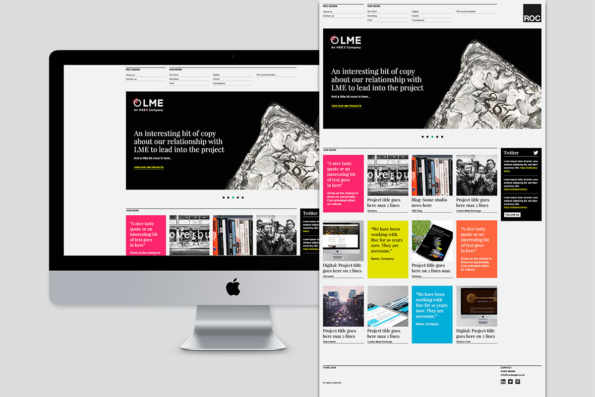 ROC website homepage