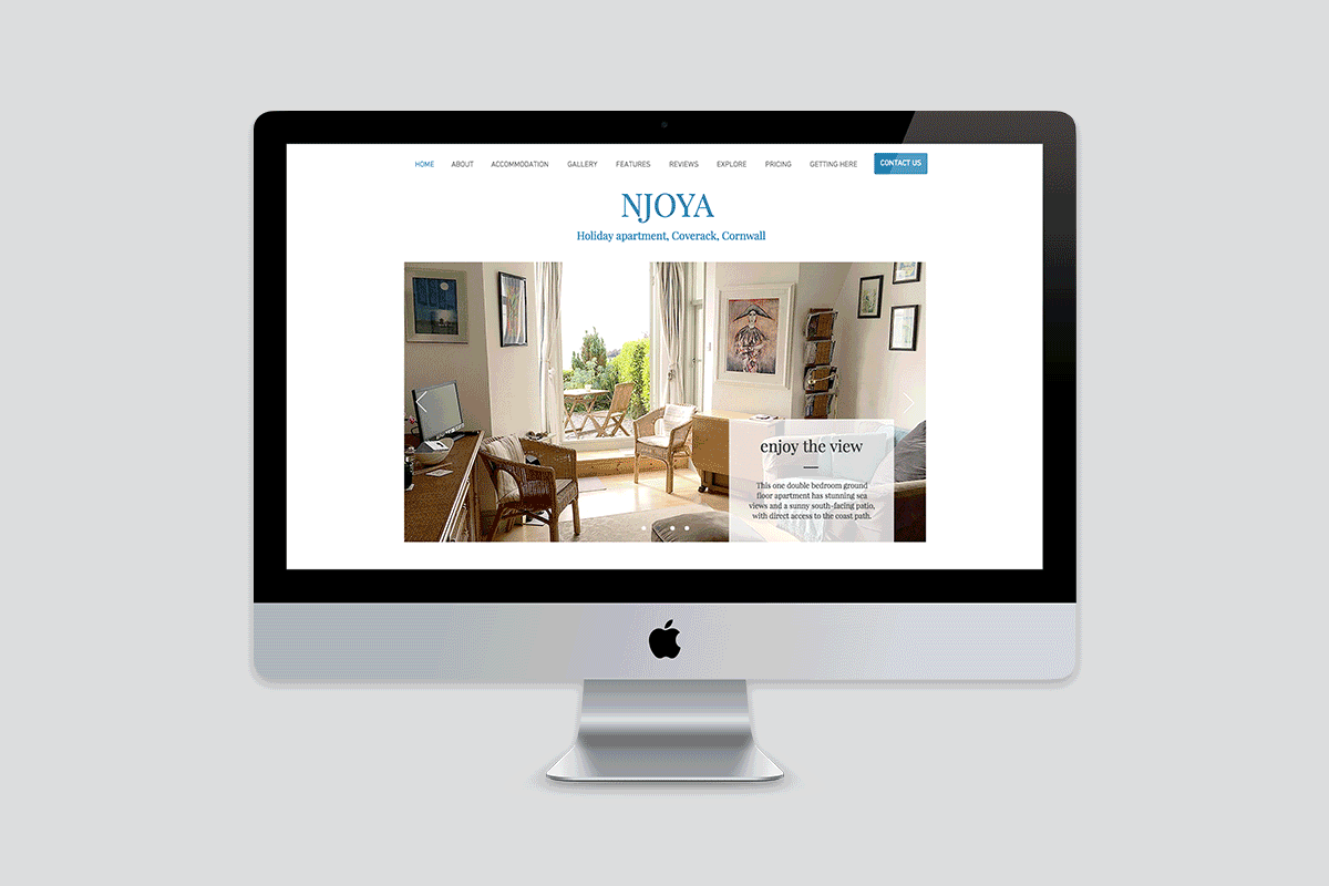 Njoya website hero slider