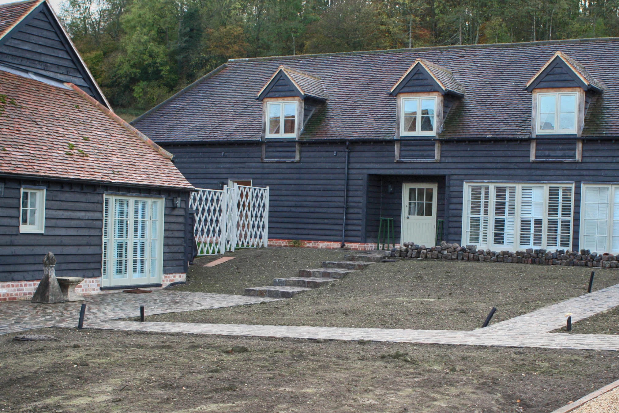 Barns under construction