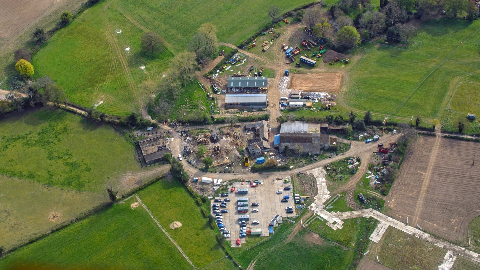 April 2021 - Durham Farm during demoltion