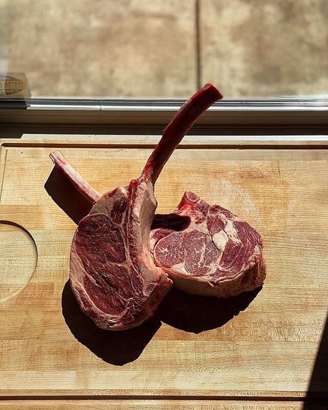 Father&rsquo;s Day is right around the corner. Get him a gift he&rsquo;ll really enjoy, a @doublerranchbeef Tomahawk Ribeye! They are $20.99 per pound and we have limited availability so hurry in or order one before they&rsquo;re gone! #timberlinemea