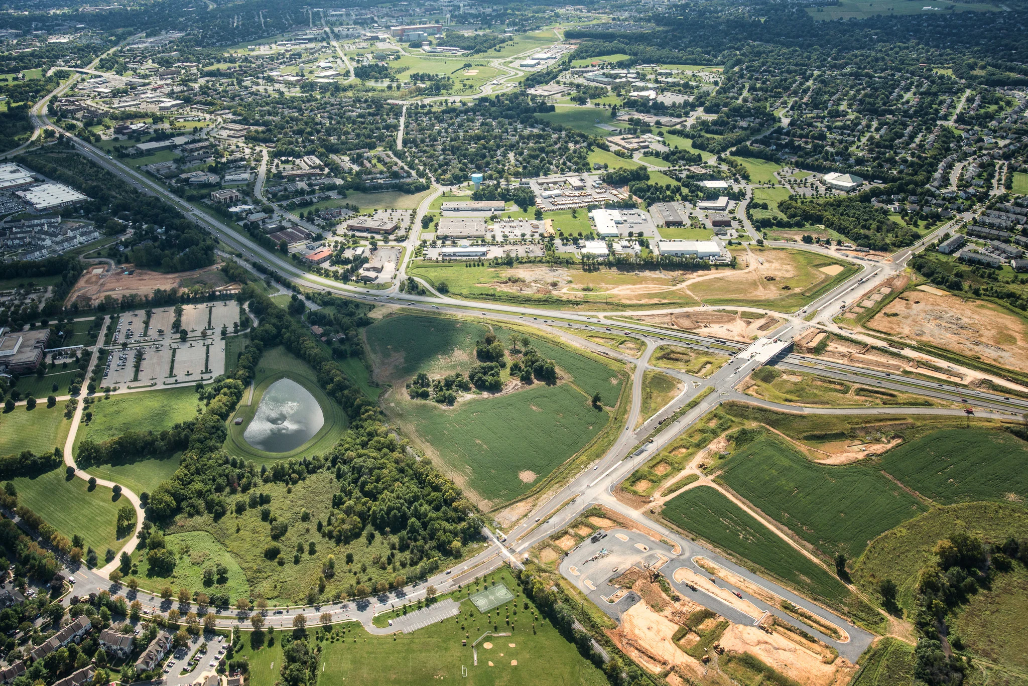 An Aerial Look at the Infrastructure Projects in Frederick