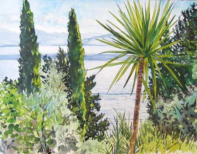 I&rsquo;m selling these 3 watercolours of Corfu for #artistsupportpledge.
&pound;200 each unframed inc. p+p
Message if you&rsquo;re interested
