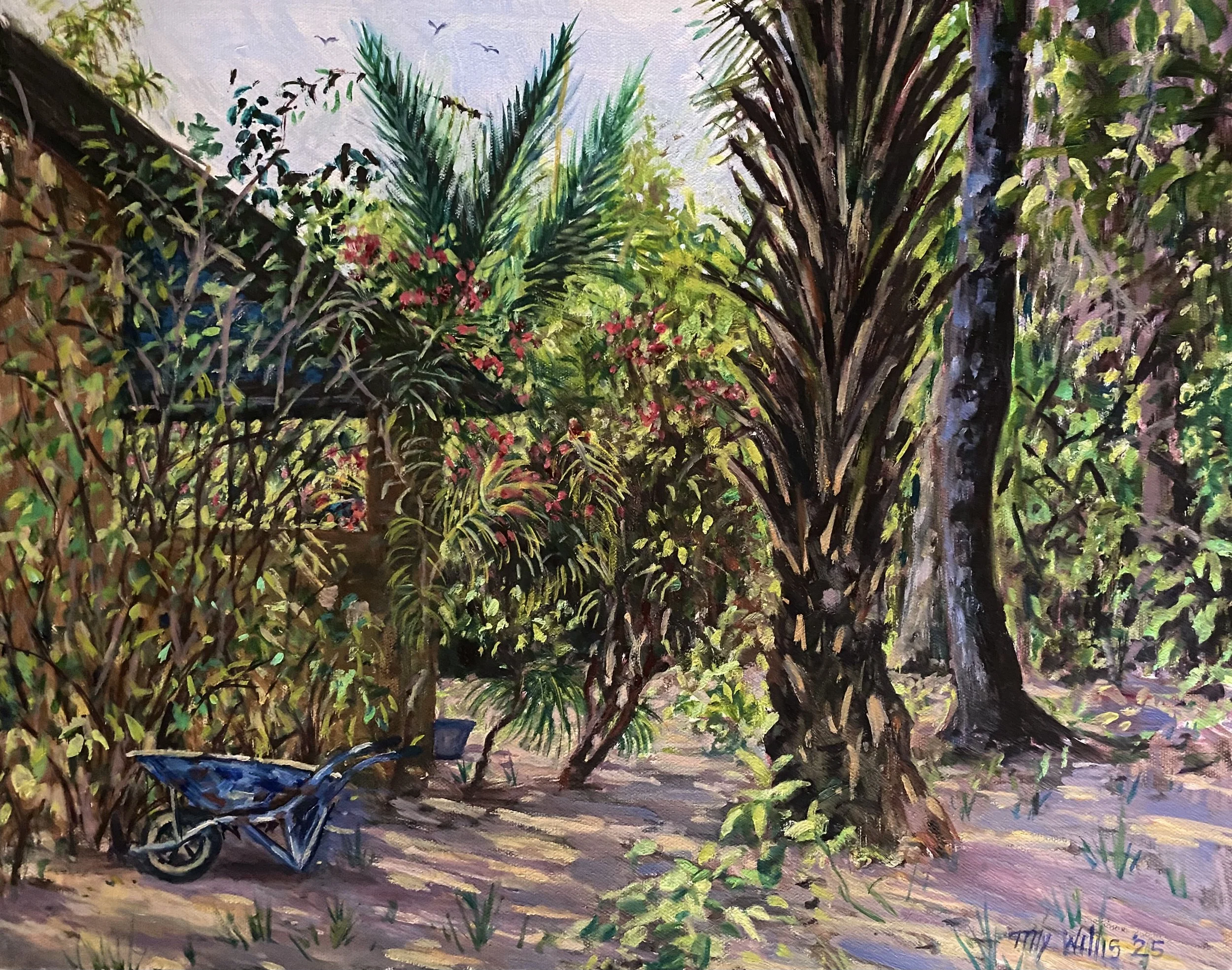 The Blue Wheelbarrow 52x62cms framed