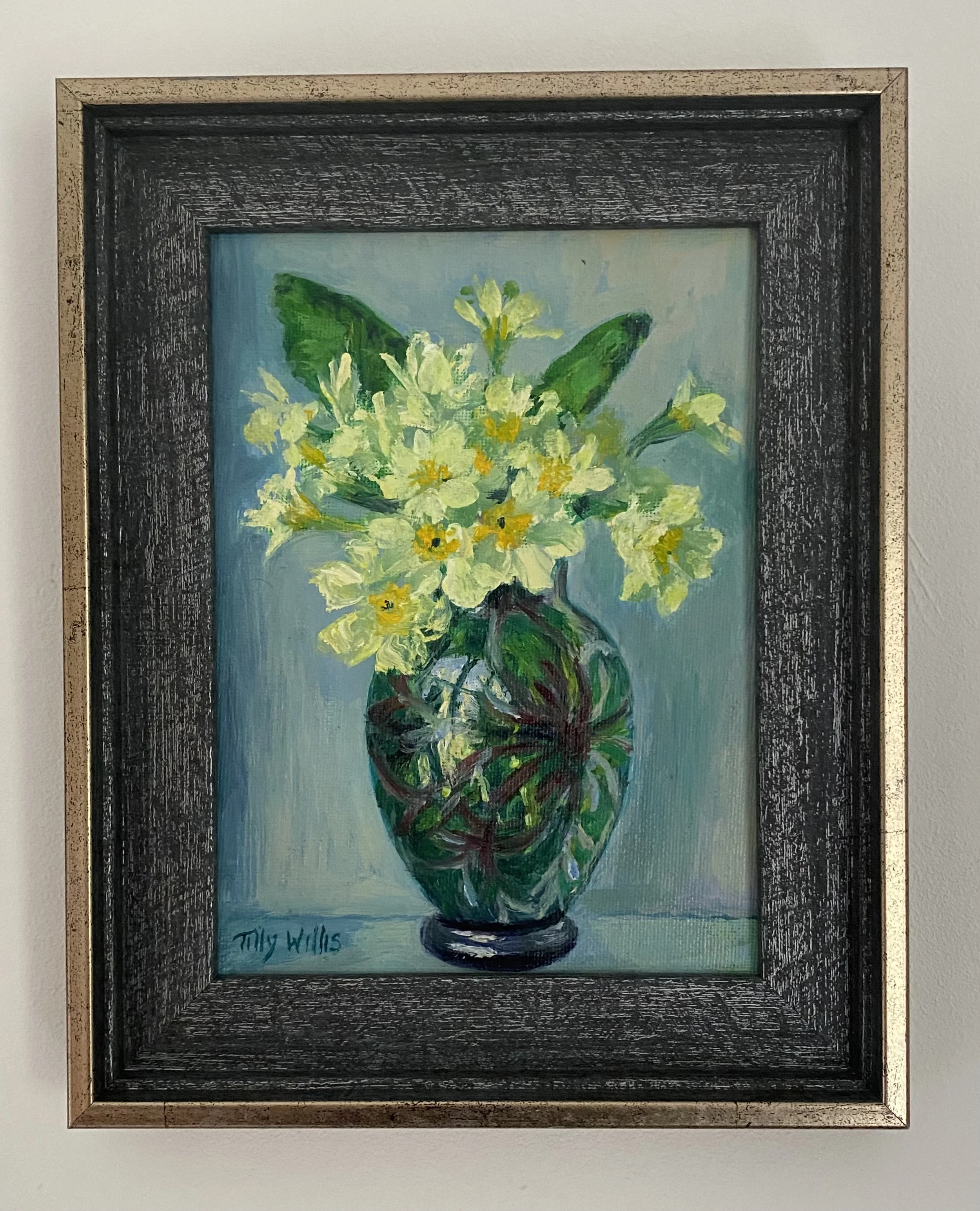 Primroses in Murano Vase