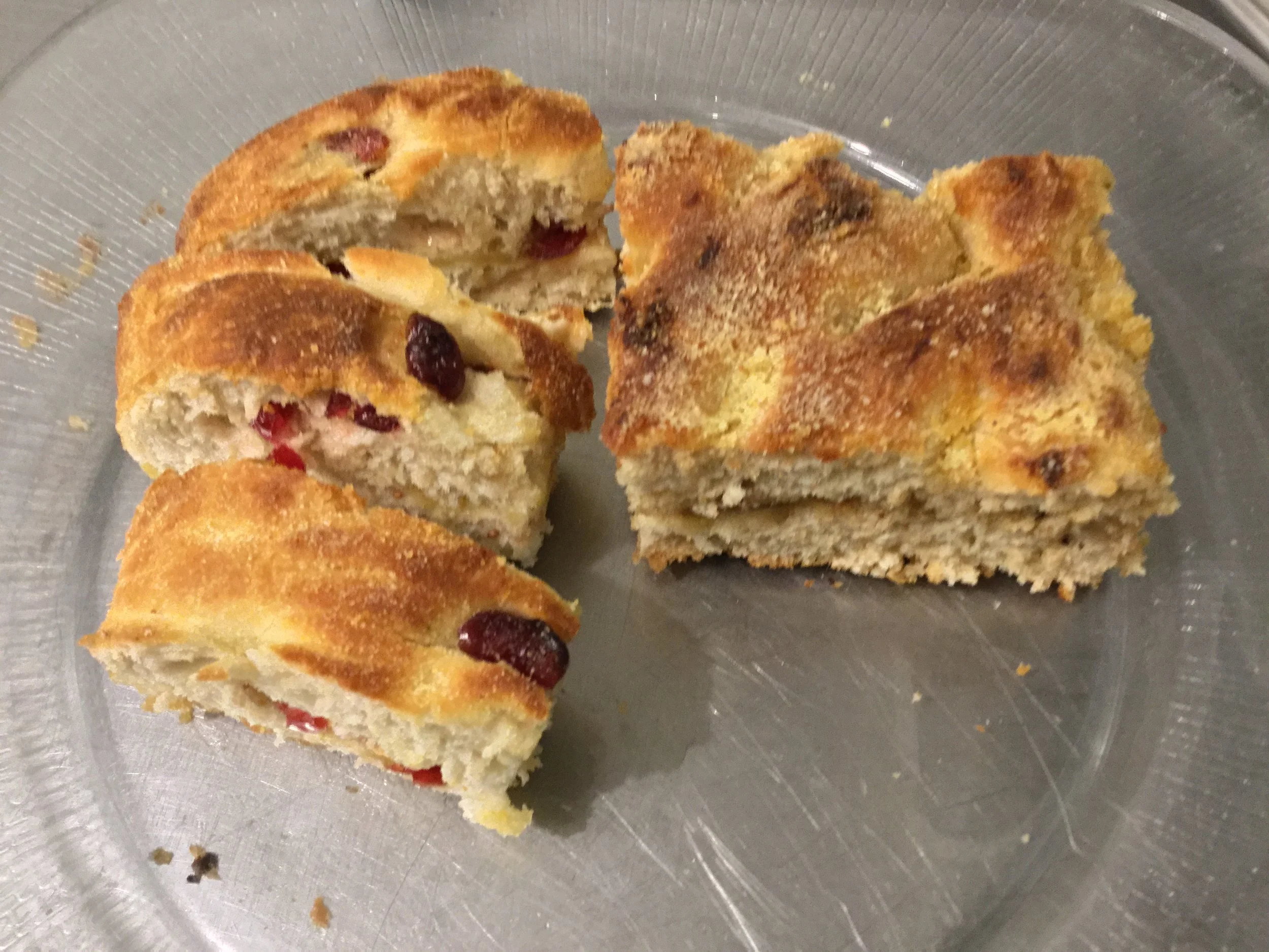 There you have it...cranberry and peanut butter focaccia on the strength money gripsky