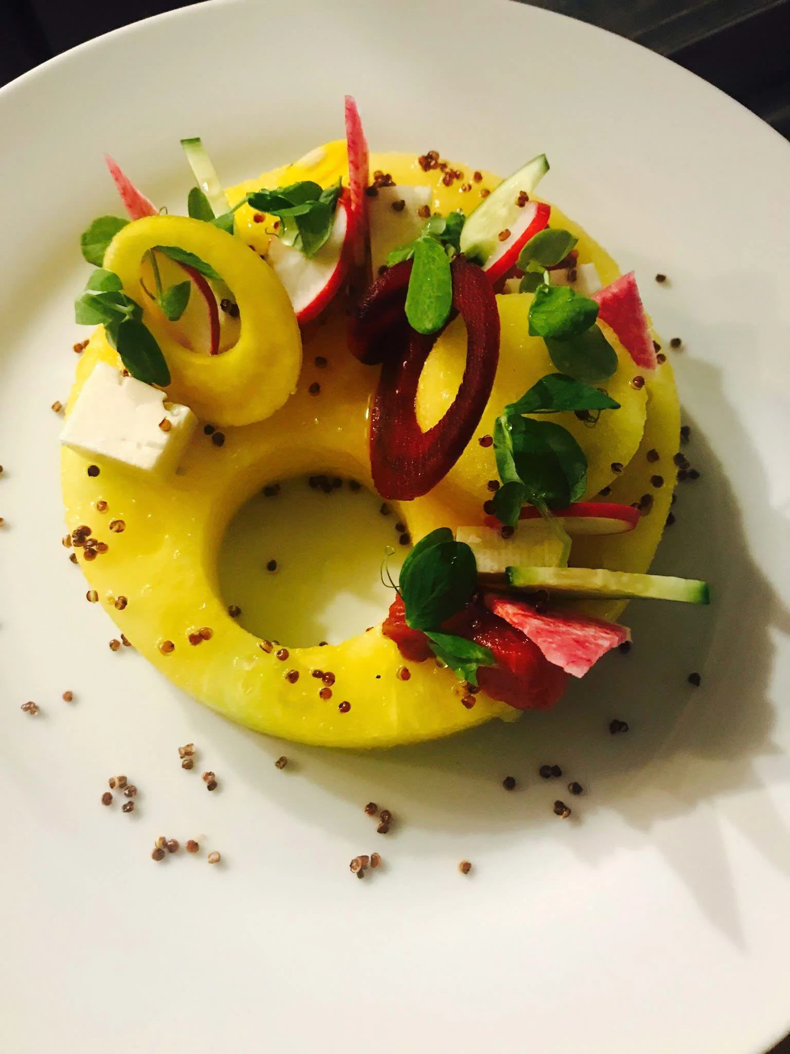 Yellow Watermelon Garden Salad