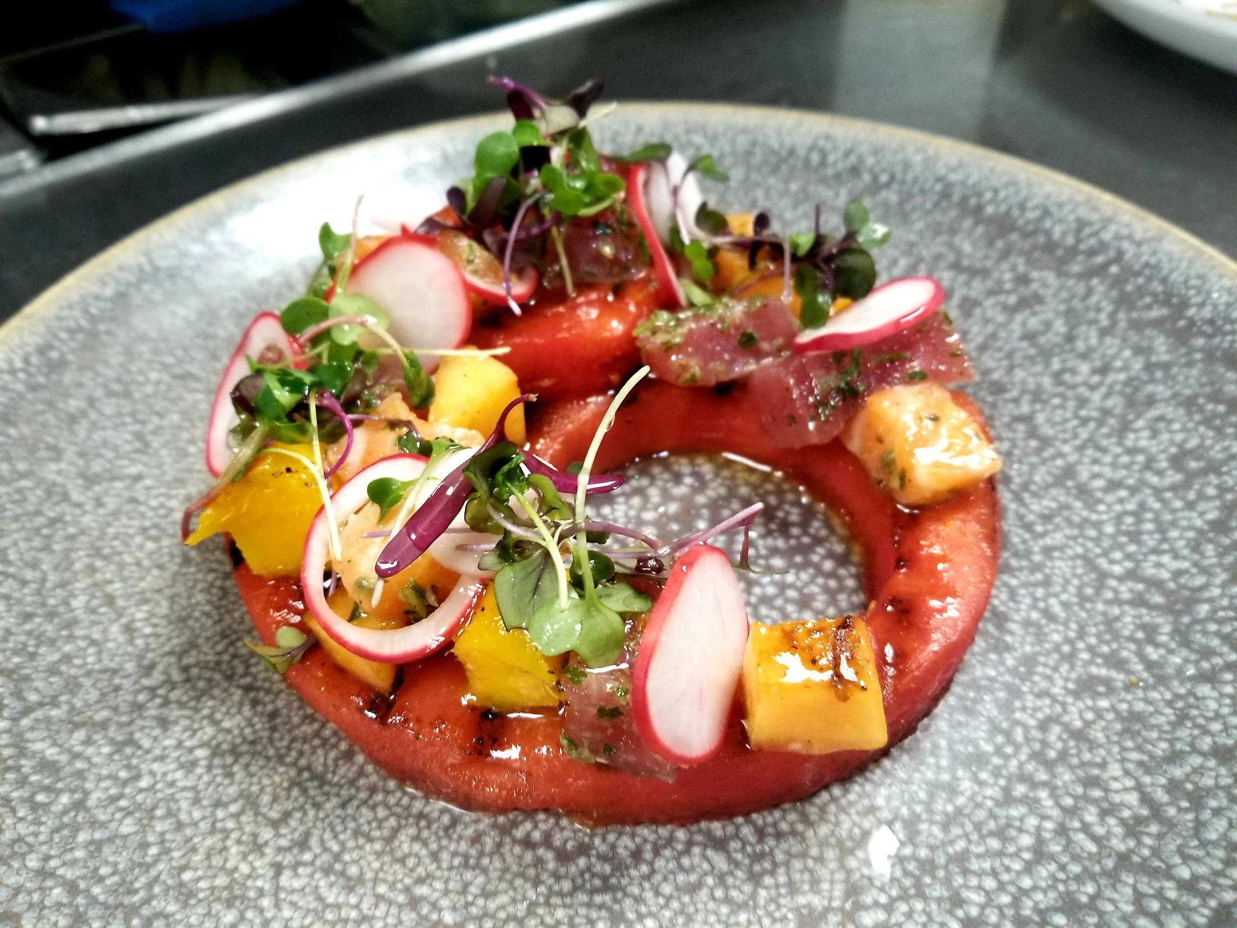 Grilled Watermelon Tuna & Salmon