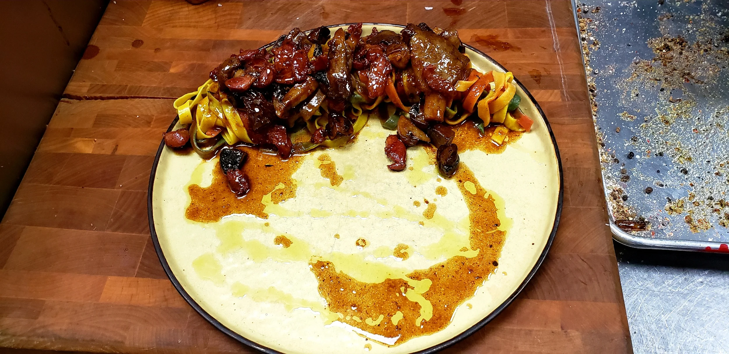 Pasta, Duck & Mushrooms