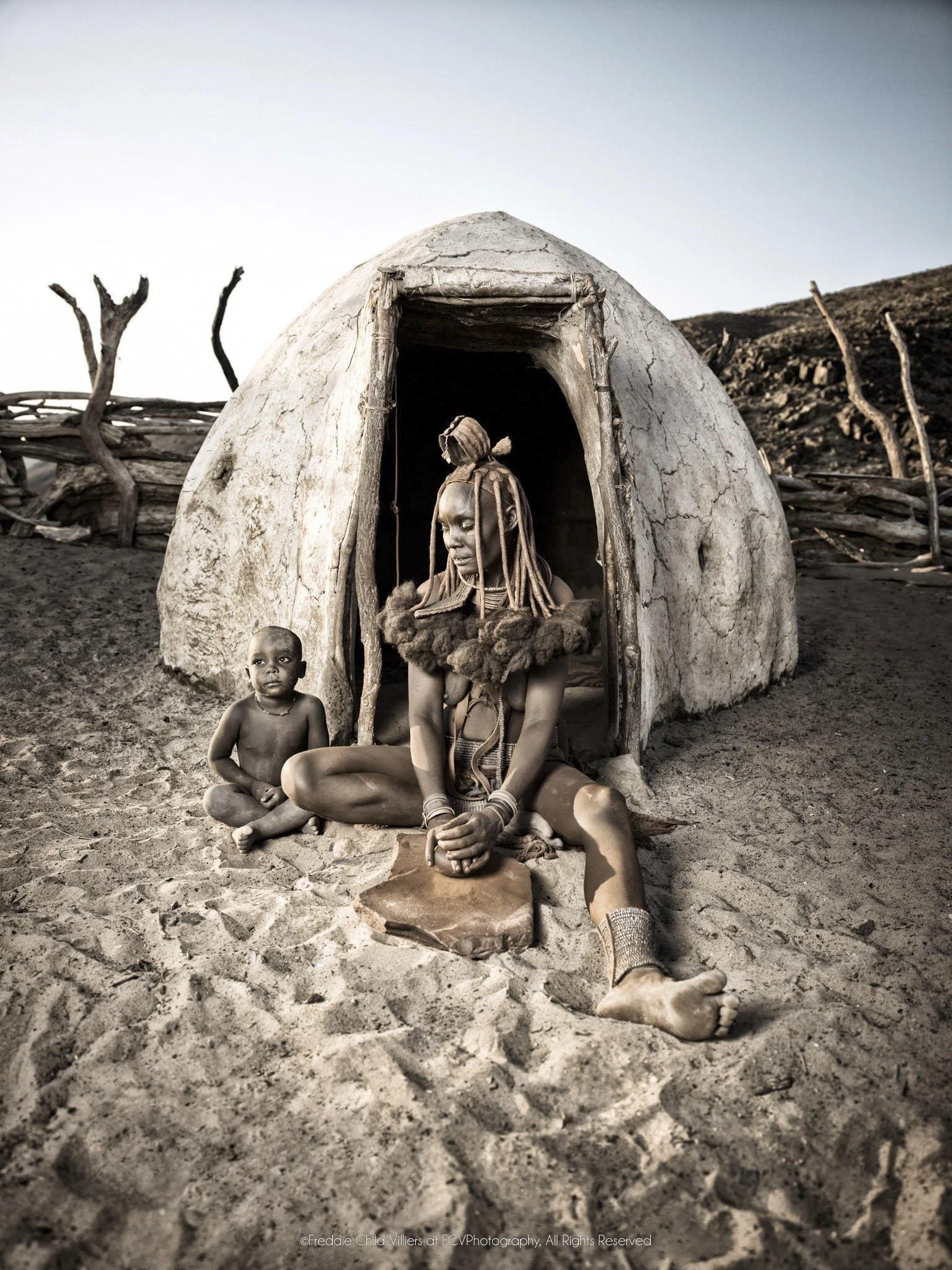 Ngaringombe And Her Son | Himba Tribe