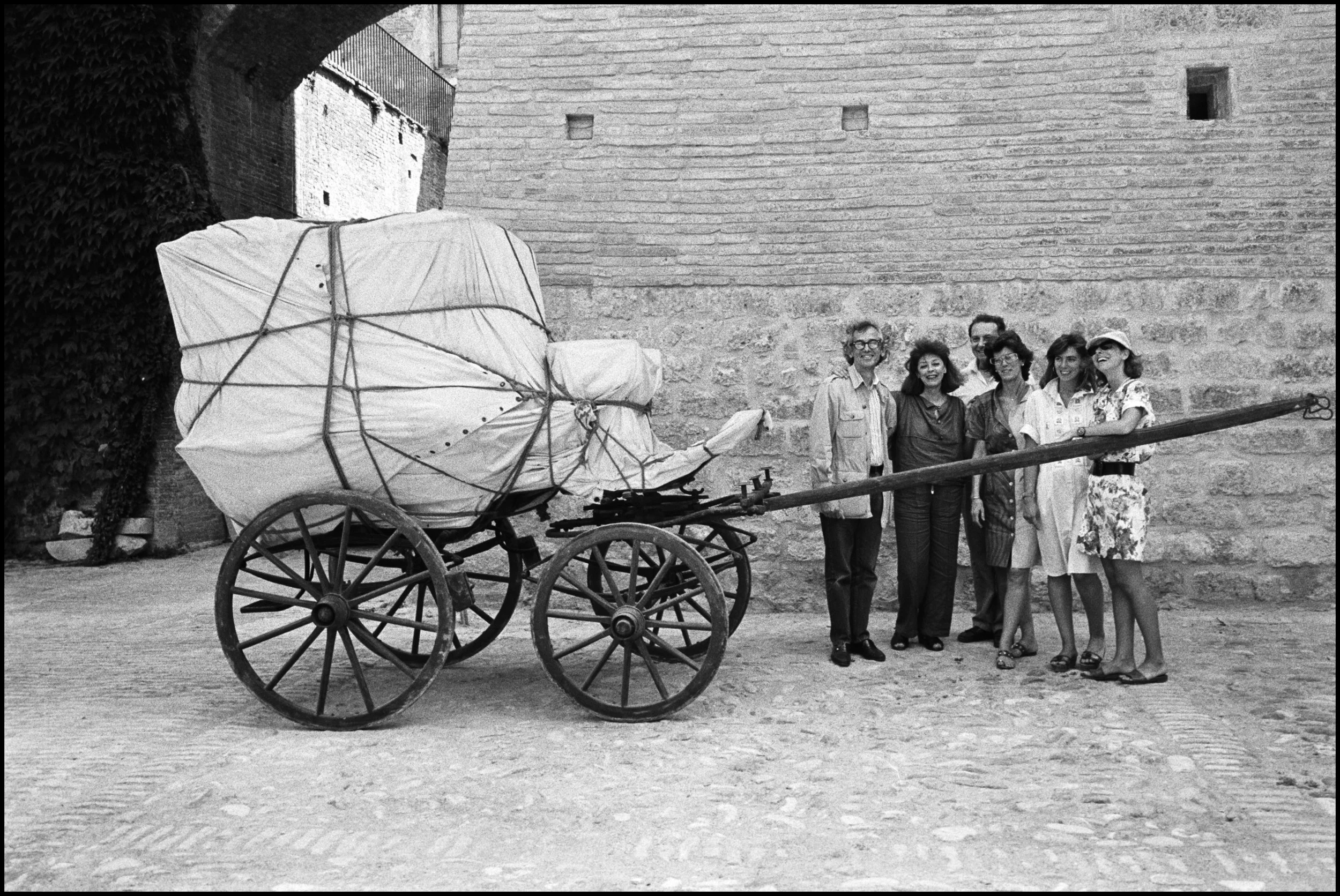 Christo and Jeanne-Claude with Package on a Carozza