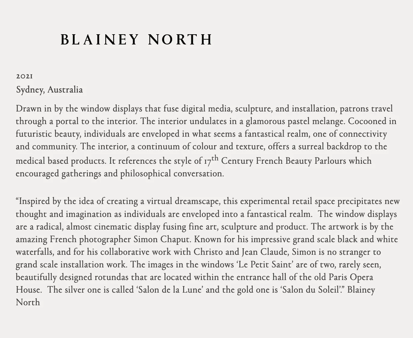 Blainey North statement