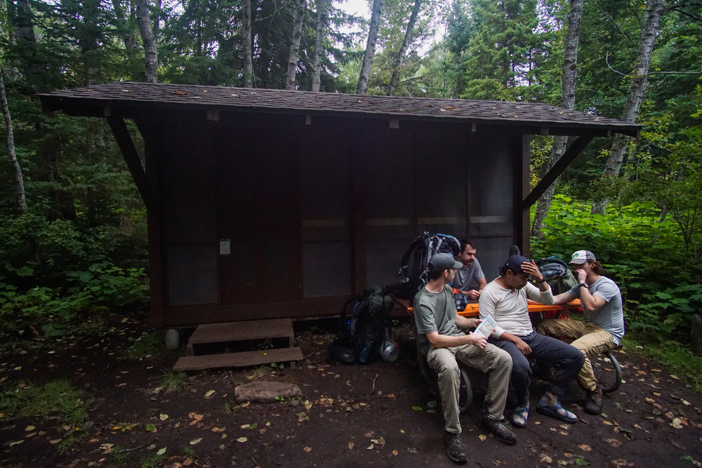  Arriving at our shelter the first night 