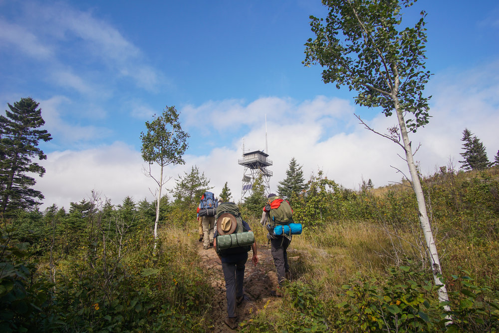  Hiking up to the Ojibwa tower 