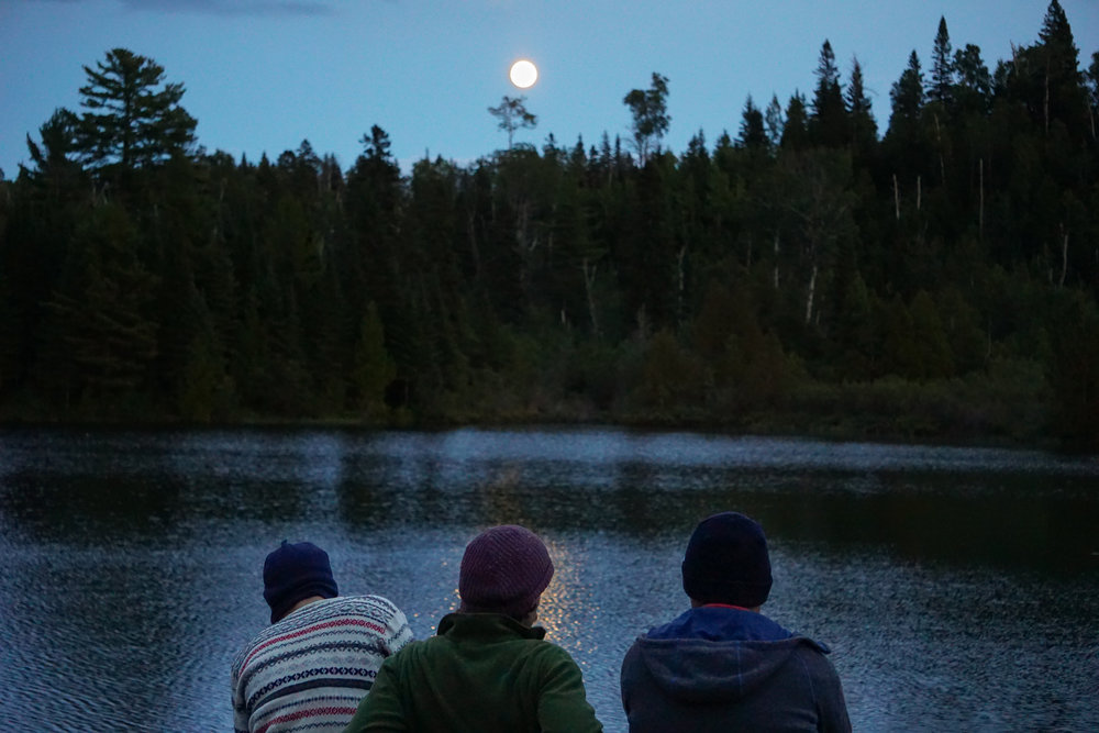  A bright moon rising up 