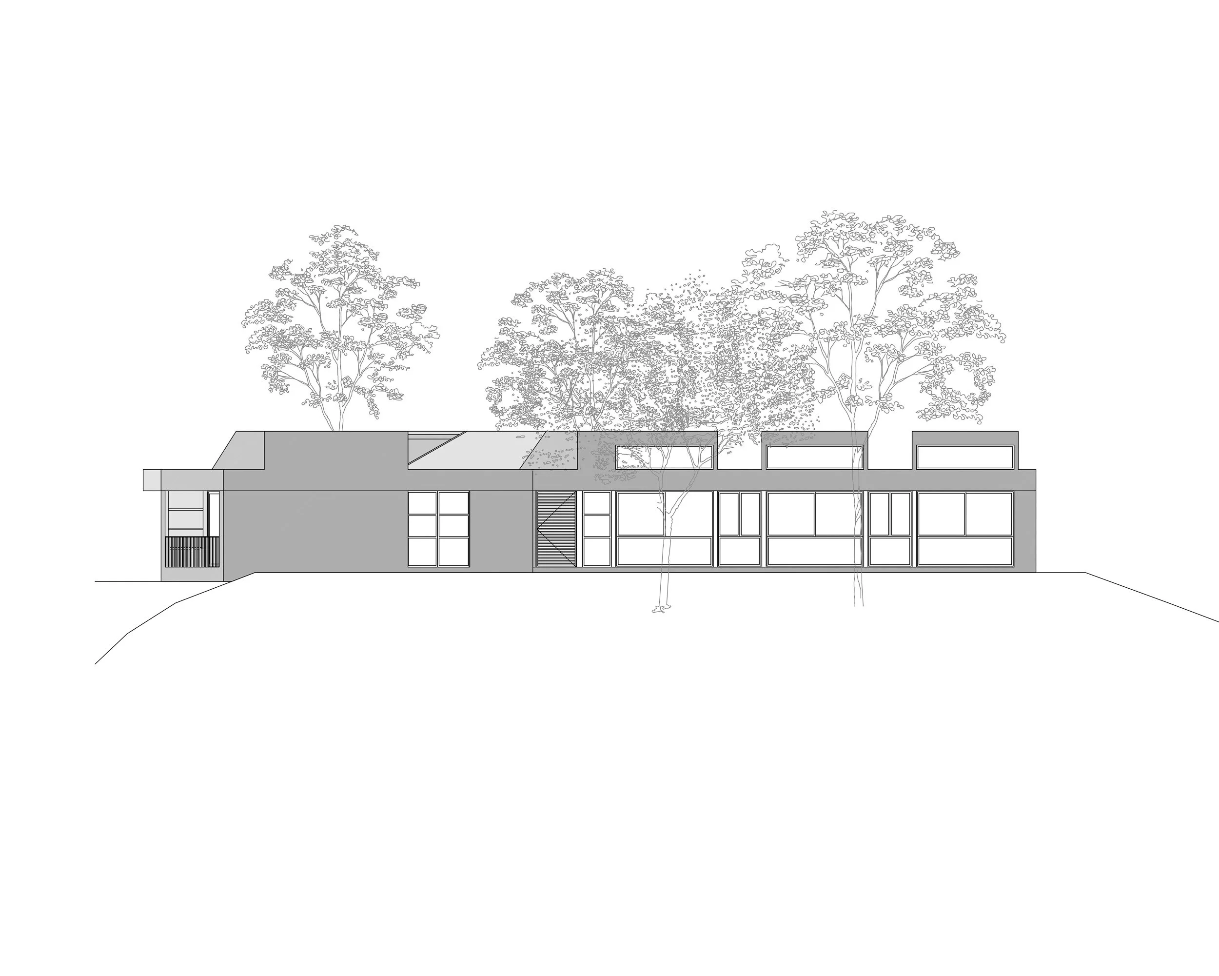 Fachada de las alcobas de Casa JANA. Diseño por TOLEDO Estudio de Arquitectura.