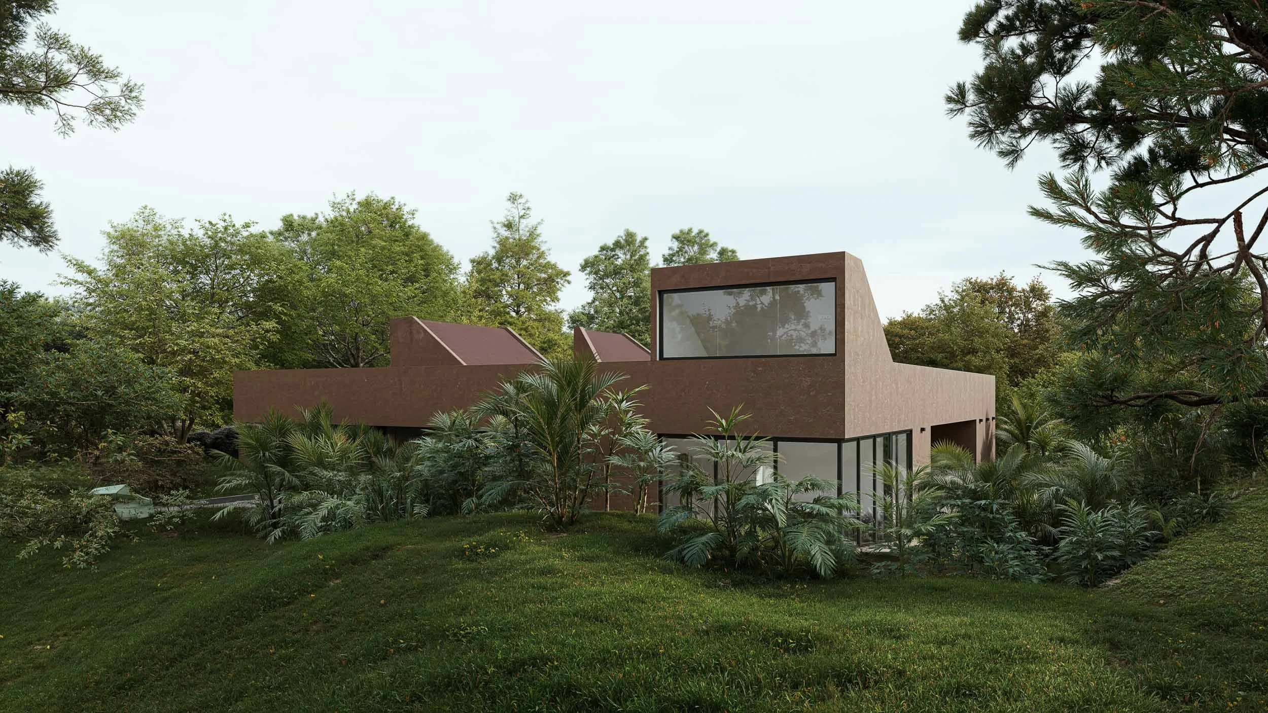Casa ARRIBA diseñada por TOLEDO Estudio de Arquitectura, rodeada de árboles, con techos altos y mucho vidrio. El Retiro, Antioquia, Colombia.