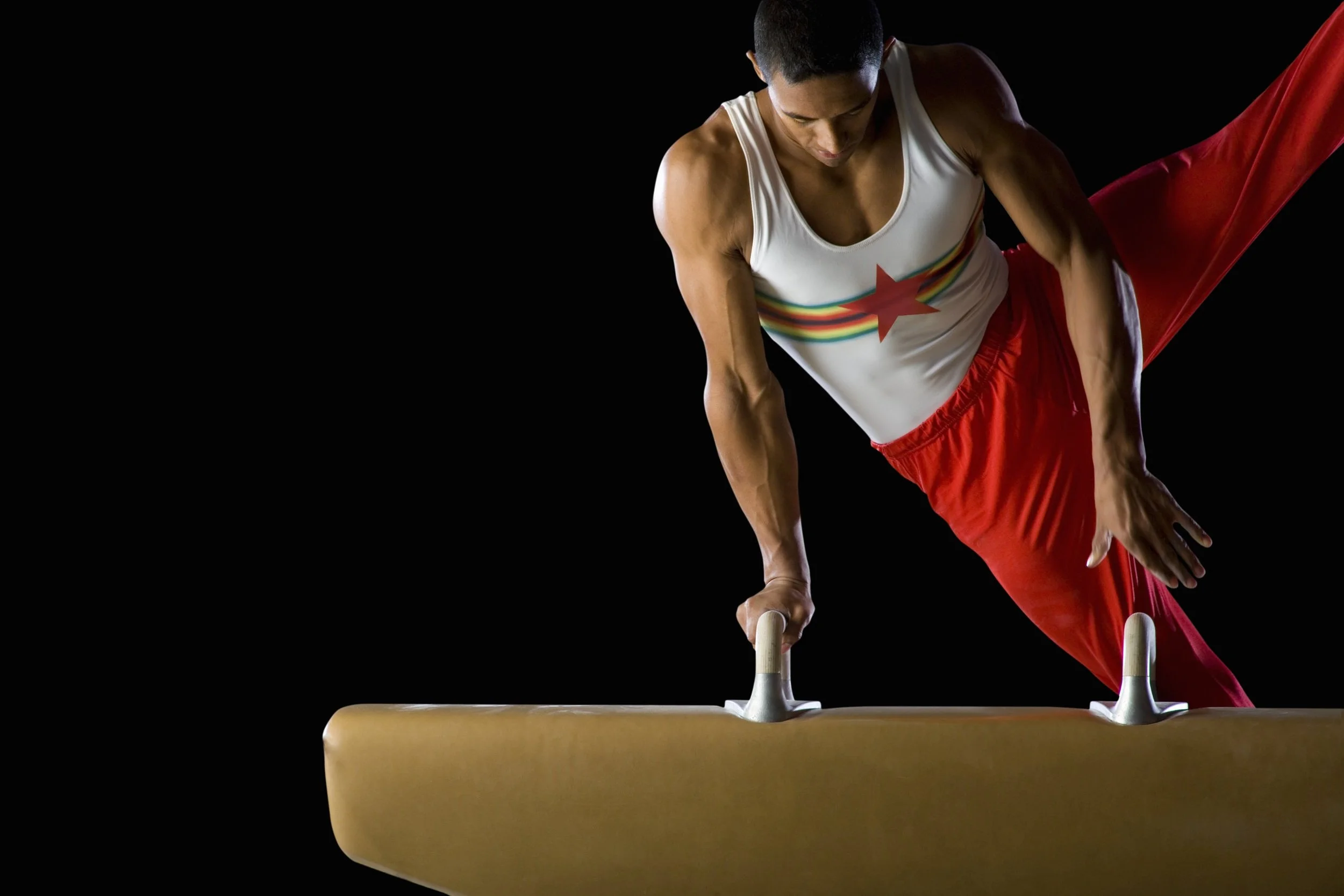MAG squad training on pommel horse at Marriotts Gymnastics Club