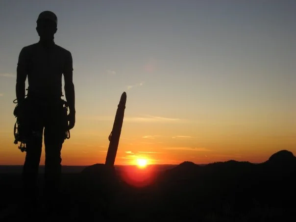 Devils Tower Summit at sundown