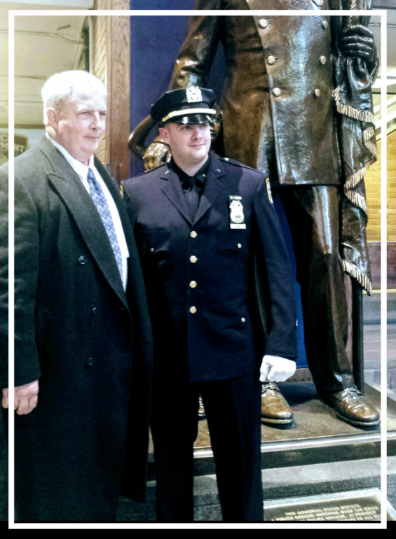 Sgt. Hugh Barry with his father, Sgt. Barry