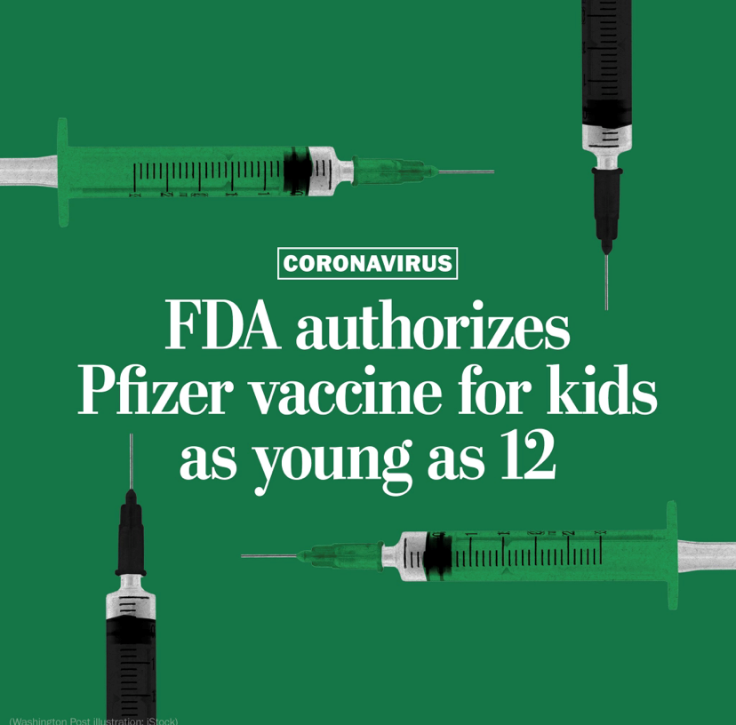 Pfizer Approved For 12+ Year Olds