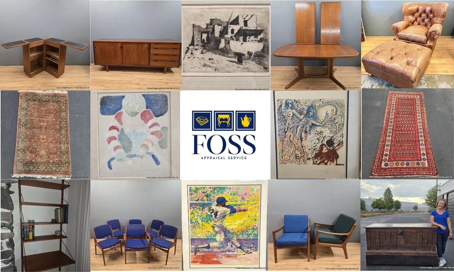 Seattle Online Estate Auction: Mid-Century Modern, Fine Art, Silver, Antiques