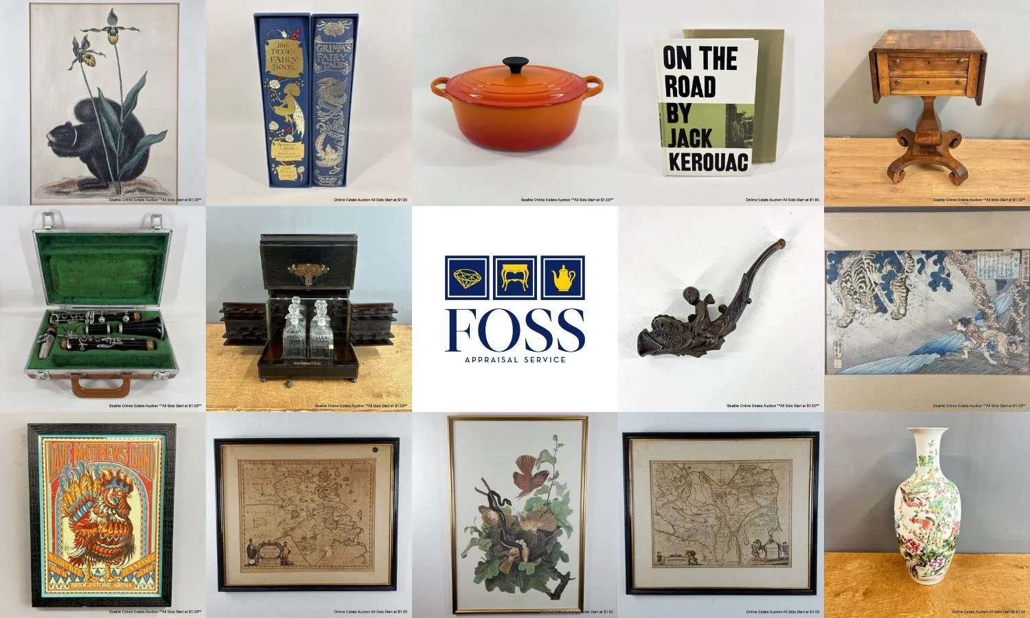 Seattle Online Estate Auction: Audubon, Woodblock Prints, Military, Books, Stamps