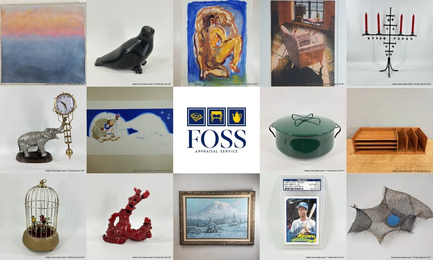 Seattle Online Estate Auction: Fine Art, Swedish Decor, Rie Munoz, Fred Oldfield
