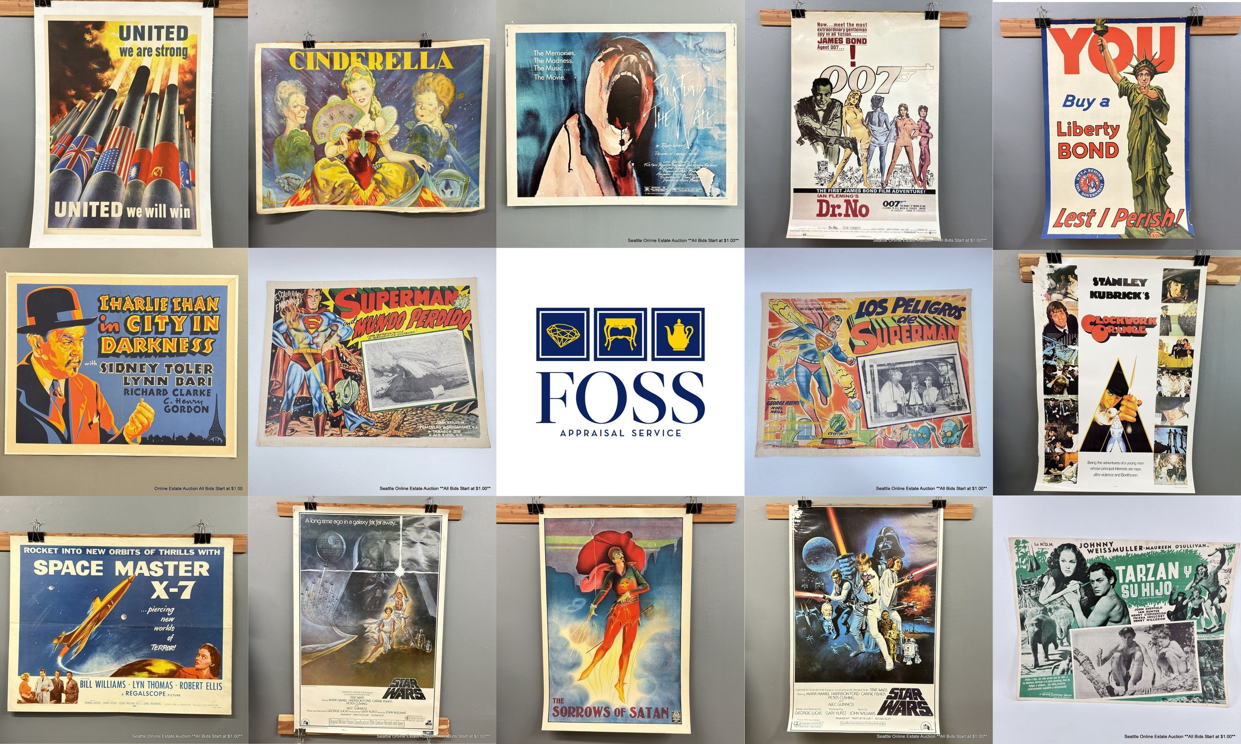 Seattle Online Poster Auction: Star Wars, Mexican, Political, 1990s, Sci-Fi