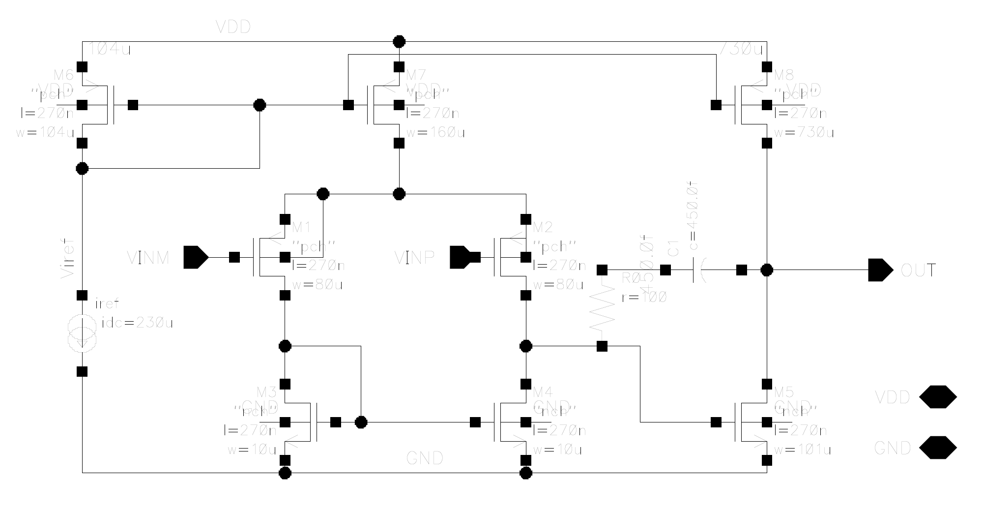  Schematic of 2-stage Op Amp 