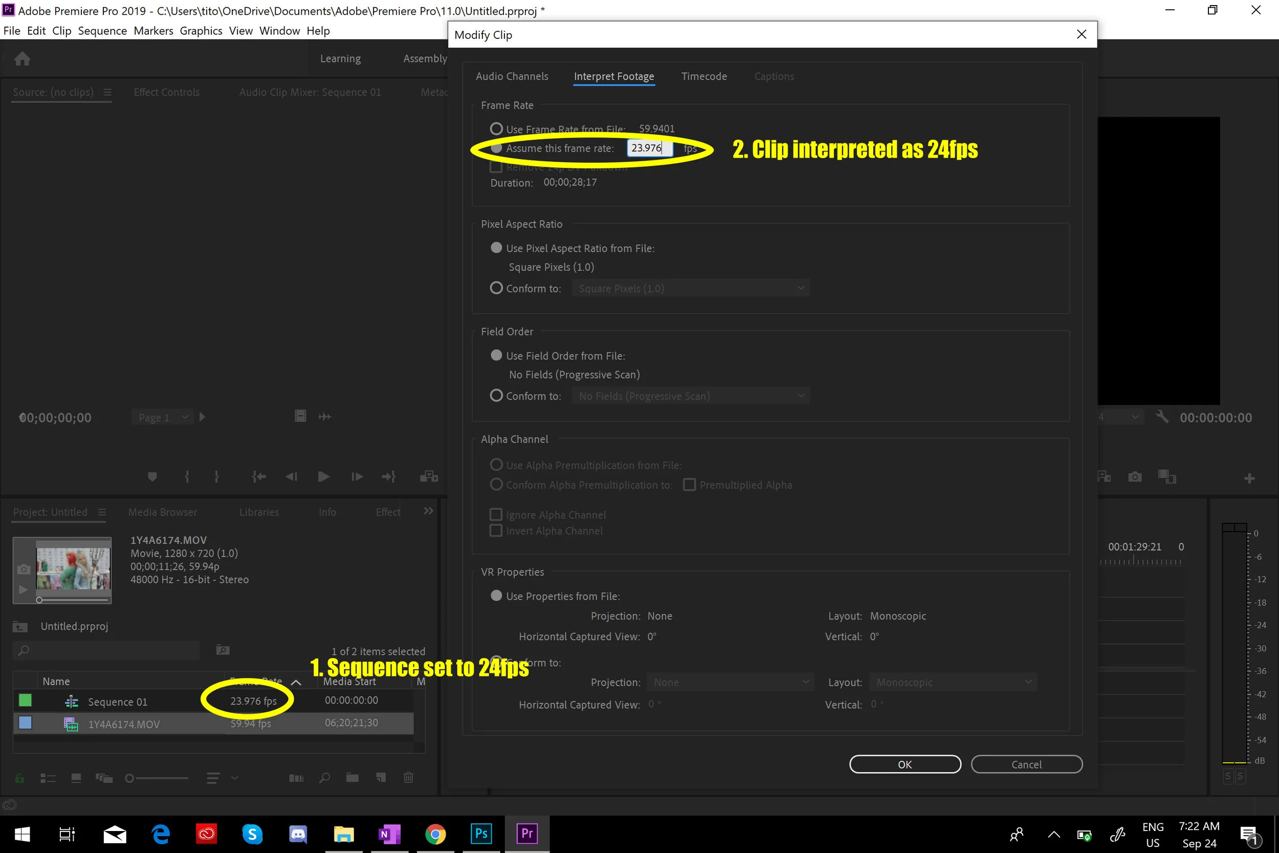 In Premiere Pro CC