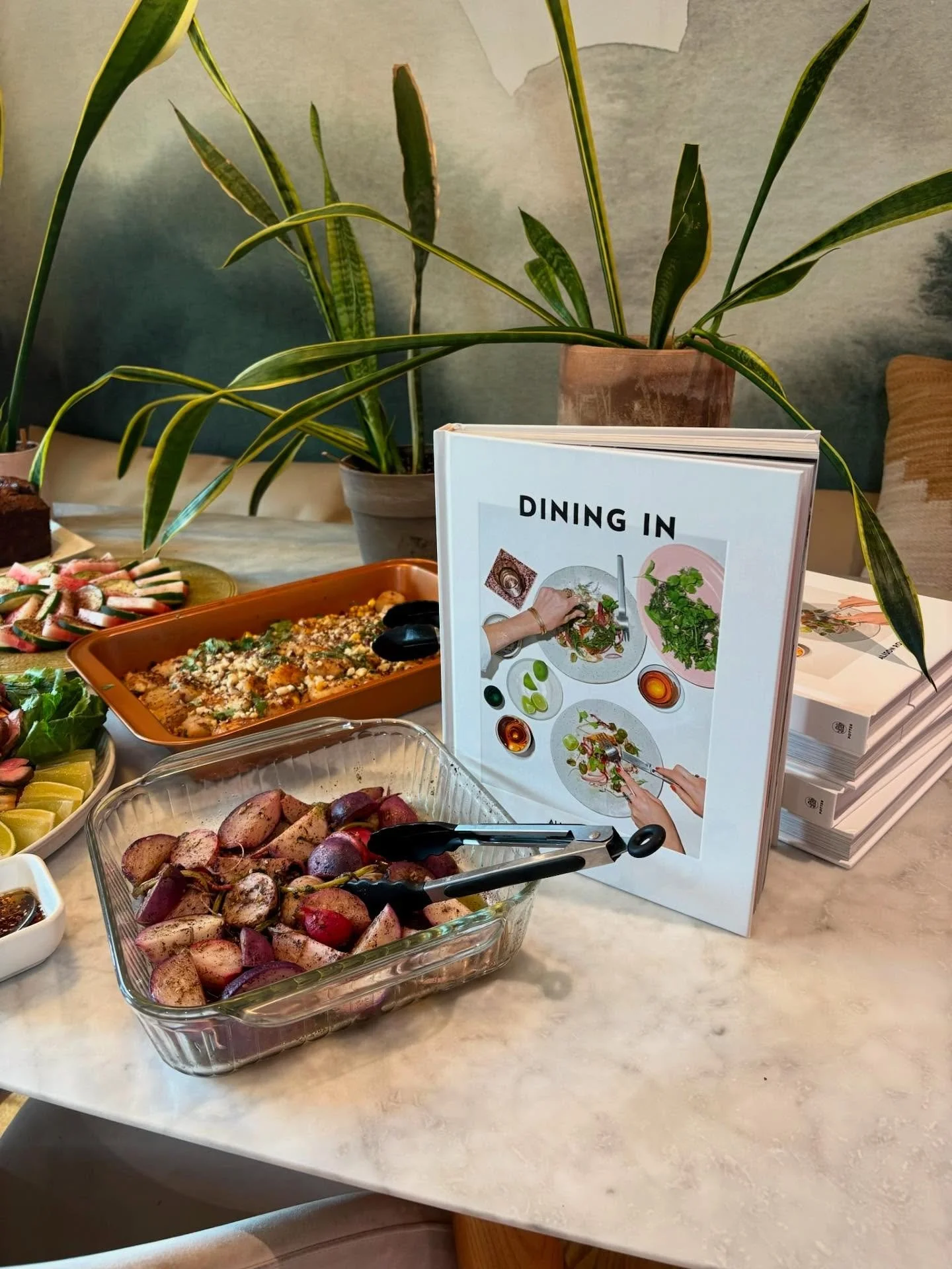 Happy Belly Cook Book Club Potluck featuring Dining In by @alisoneroman .
