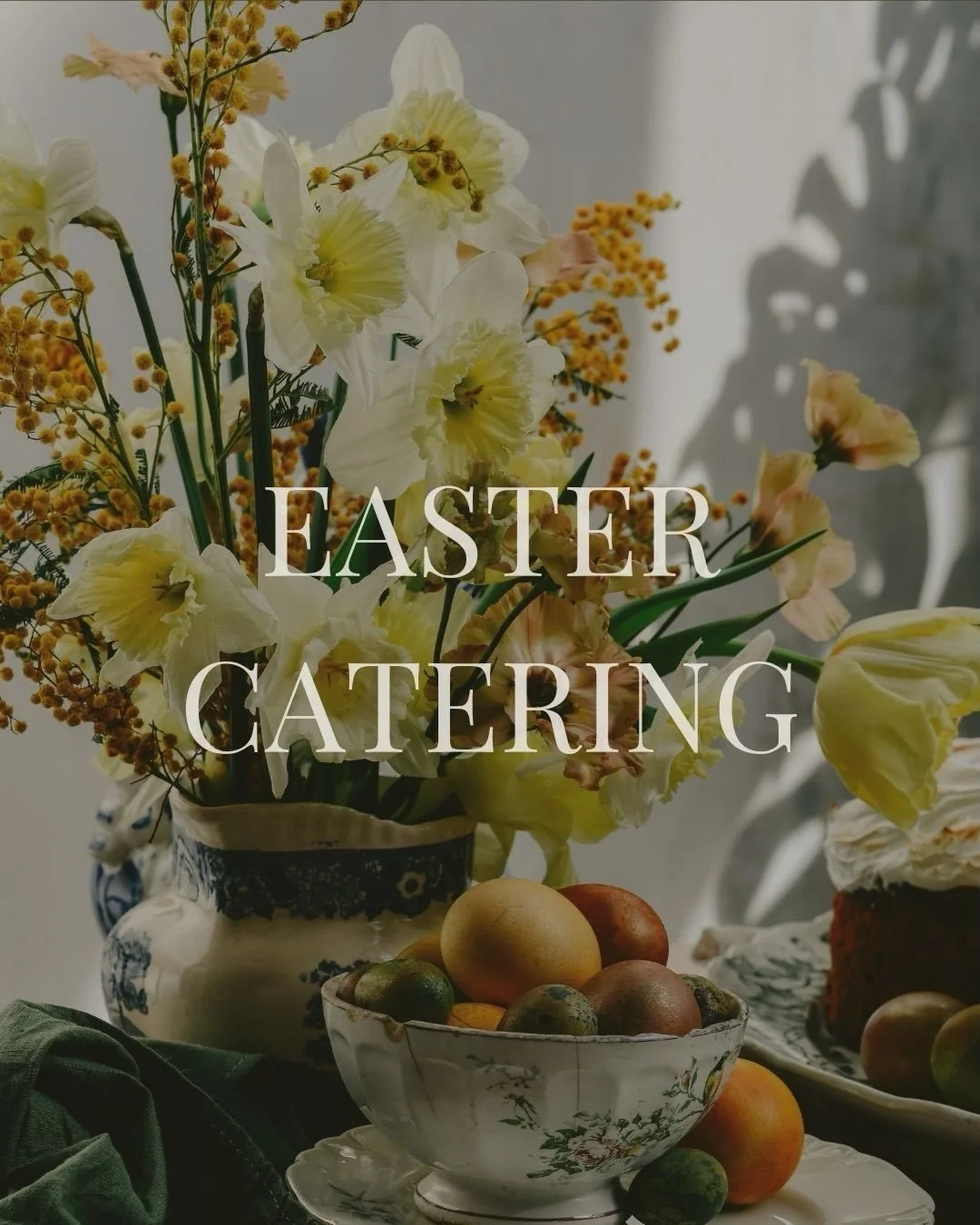 Enjoy a peaceful morning with Easter Brunch catered by Happy Belly. Link in Bio.