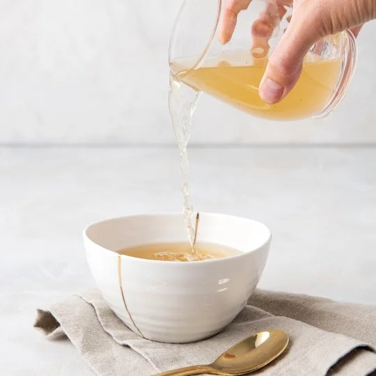 This week on our postpartum menu and pantry offerings: Lemon Turmeric Chicken Bone Broth. 

The Anti-inflammatory property of turmeric revitalizes your digestive system and strengthens your qi, great for postpartum recovery and every day health.