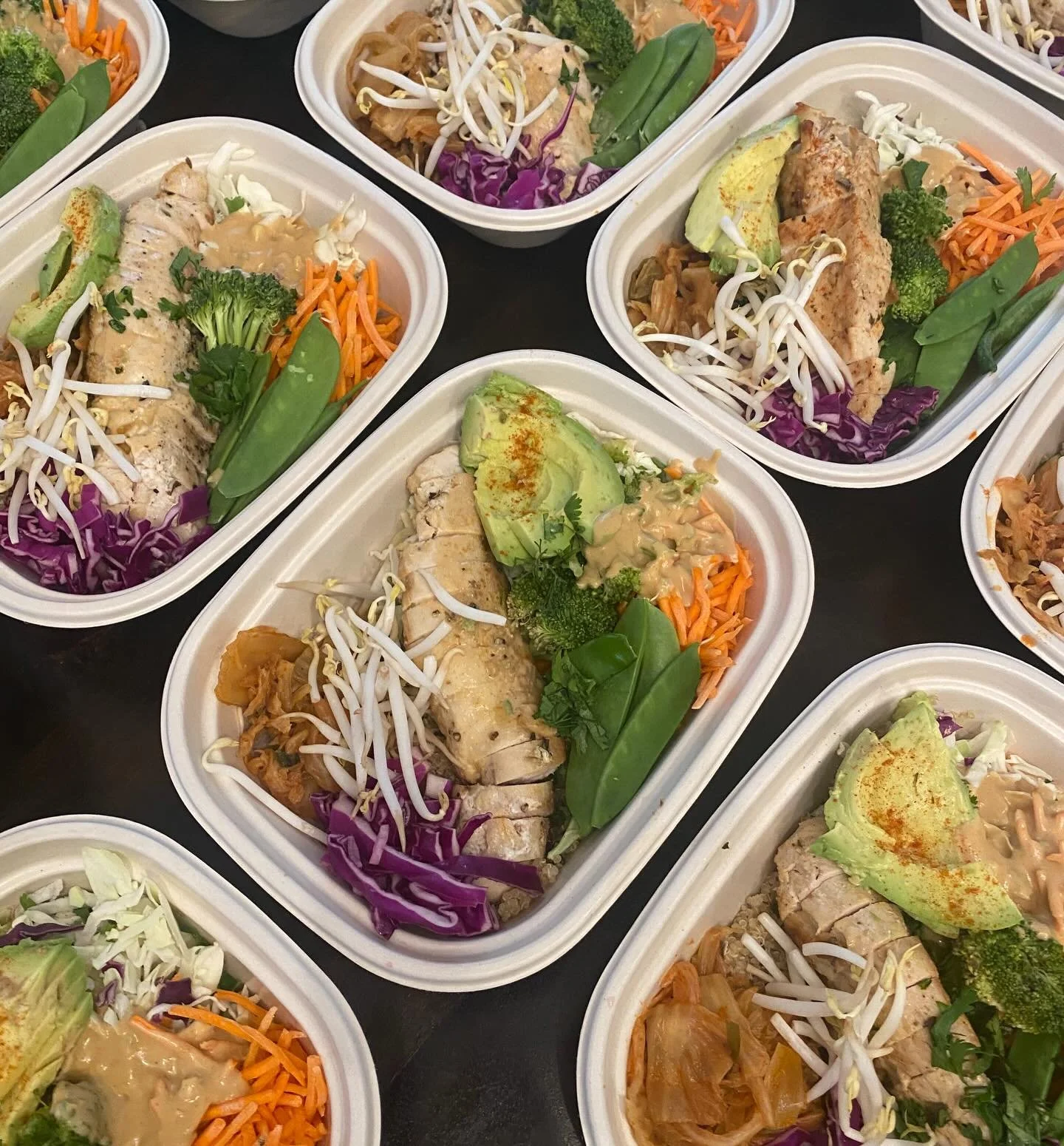 Kimchi Buddha Bowl with Creamy Peanut Sauce. Kimchi by @hannahwedgie9 available weekly from Happy Belly Pantry.